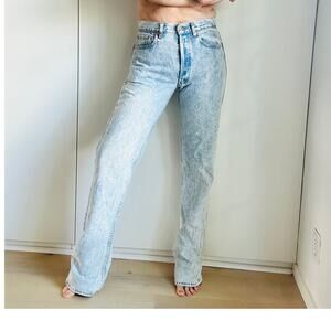 Vintage Levi's 501 Acid Wash Denim Jeans Made USA Size 30 x 35 Straight Leg